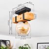 Sernadelo Deckenleuchte Glas 15 cm Naturfarben, Schwarz, 1-flammig