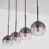 Koyoto Hängeleuchte Glas 15 cm Klar, Rauchfarben, 4-flammig