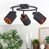Fallhagen Deckenleuchte Schwarz, 3-flammig