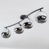 Koyoto Deckenleuchte Glas 15 cm Chrom, Rauchfarben, 4-flammig