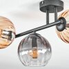 Koyoto Deckenleuchte Glas 15 cm Bernsteinfarben, Klar, Rauchfarben, 3-flammig