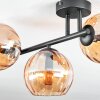 Koyoto Deckenleuchte Glas 15 cm Bernsteinfarben, 3-flammig