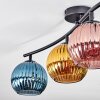Koyoto Deckenleuchte Glas 15 cm Blau, Gold, Kupferfarben, 4-flammig