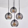 Koyoto Hängeleuchte Glas 20 cm Rauchfarben, 4-flammig