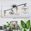 Koyoto Deckenleuchte Glas 15 cm Bernsteinfarben, Klar, Rauchfarben, 4-flammig