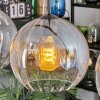 Koyoto Hängeleuchte Glas 25 cm Bernsteinfarben, Klar, Rauchfarben, 4-flammig