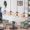 Koyoto Hängeleuchte Glas 25 cm Bernsteinfarben, Klar, 4-flammig