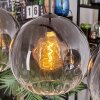 Koyoto Hängeleuchte Glas 30 cm Klar, Rauchfarben, 4-flammig