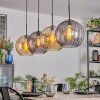 Koyoto Hängeleuchte Glas 30 cm Bernsteinfarben, Rauchfarben, 4-flammig