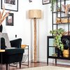 Bongal Stehleuchte 35 cm Naturfarben, Schwarz, 1-flammig