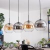 Koyoto Hängeleuchte Glas 30 cm Bernsteinfarben, Klar, Rauchfarben, 4-flammig