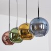 Koyoto Hängeleuchte Glas 30 cm Blau, Gold, Grün, Kupferfarben, 4-flammig