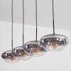 Mertola Hängeleuchte Glas 30 cm Klar, Rauchfarben, 4-flammig