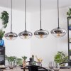 Mertola Hängeleuchte Glas 25 cm Klar, Rauchfarben, 4-flammig