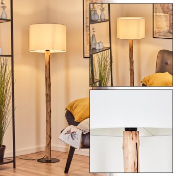 Bassagoda Stehleuchte 40 cm Naturfarben, Schwarz, 1-flammig