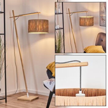 Granja Stehleuchte 35 cm Naturfarben, Weiß, 1-flammig