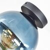 Koyoto Deckenleuchte Glas 20 cm Blau, Klar, 1-flammig
