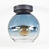 Koyoto Deckenleuchte Glas 20 cm Blau, Klar, 1-flammig