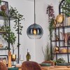 Koyoto Hängeleuchte Glas 25 cm Blau, Klar, 1-flammig