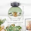 Koyoto Deckenleuchte Glas 20 cm Grün, Klar, 1-flammig