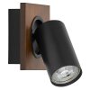 OSRAM Decor Spot Deckenleuchte LED Holzoptik, Schwarz, 1-flammig