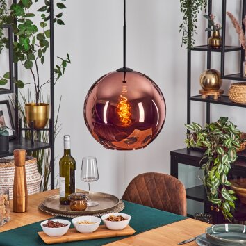 Koyoto Hängeleuchte Glas 30 cm Kupferfarben, 1-flammig