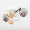 Chehalis Deckenleuchte Glas 15 cm Bernsteinfarben, Klar, Rauchfarben, 5-flammig