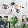 Koyoto Deckenleuchte Glas 15 cm Bernsteinfarben, Klar, Rauchfarben, 6-flammig