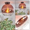 Koyoto Deckenleuchte Glas 30 cm Klar, Kupferfarben, 1-flammig