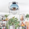 Koyoto Deckenleuchte Glas 30 cm Blau, Klar, 1-flammig