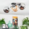 Koyoto Deckenleuchte Glas 15 cm Bernsteinfarben, Chrom, Klar, Rauchfarben, 4-flammig