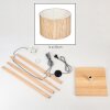 Bongal Stehleuchte 35 cm Naturfarben, Weiß, 1-flammig