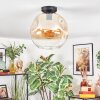 Ripoll Deckenleuchte Glas 30 cm Bernsteinfarben, Klar, 1-flammig
