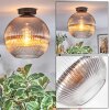 Koyoto Deckenleuchte Glas 30 cm Klar, Rauchfarben, 1-flammig