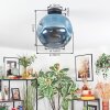 Ripoll Deckenleuchte Glas 30 cm Blau, 1-flammig