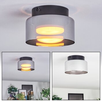 Folar Deckenleuchte LED Schwarz, 1-flammig