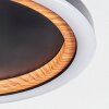 Macos Deckenleuchte LED Holzoptik, Schwarz, 1-flammig