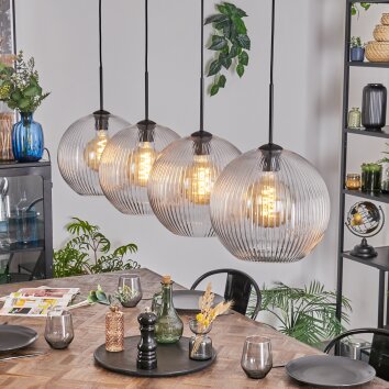 Koyoto Hängeleuchte Glas 30 cm Klar, 4-flammig