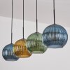 Koyoto Hängeleuchte Glas 25 cm Blau, Gold, Grün, 4-flammig