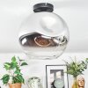 Ripoll Deckenleuchte Glas 30 cm Chrom, Klar, Rauchfarben, 1-flammig