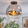 Ripoll Deckenleuchte Glas 30 cm Chrom, Klar, Rauchfarben, 1-flammig