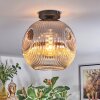 Ripoll Deckenleuchte Glas 30 cm Chrom, Klar, Rauchfarben, 1-flammig