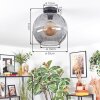 Koyoto Deckenleuchte Glas 30 cm Rauchfarben, 1-flammig