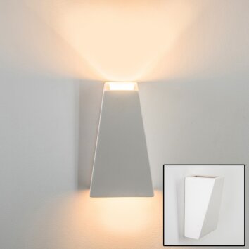 Spello Wandleuchte Weiß, 1-flammig