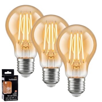 LED E27 3er Set 7 Watt 2200 Kelvin 630 Lumen