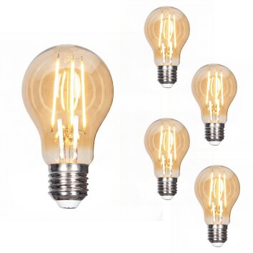 LED E27 5er Set 7 Watt 2200 Kelvin 630 Lumen