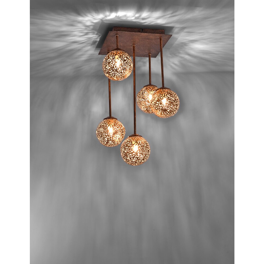 Paul Neuhaus GRETA Deckenleuchte Rostfarben, 5-flammig main product photo