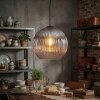 Koyoto Hängeleuchte Glas 25 cm Klar, Rauchfarben, 1-flammig