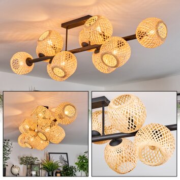 Basto Deckenleuchte 15 cm Naturfarben, 10-flammig