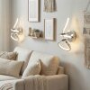 Lunor Wandleuchte 2-er Set LED Chrom, 1-flammig